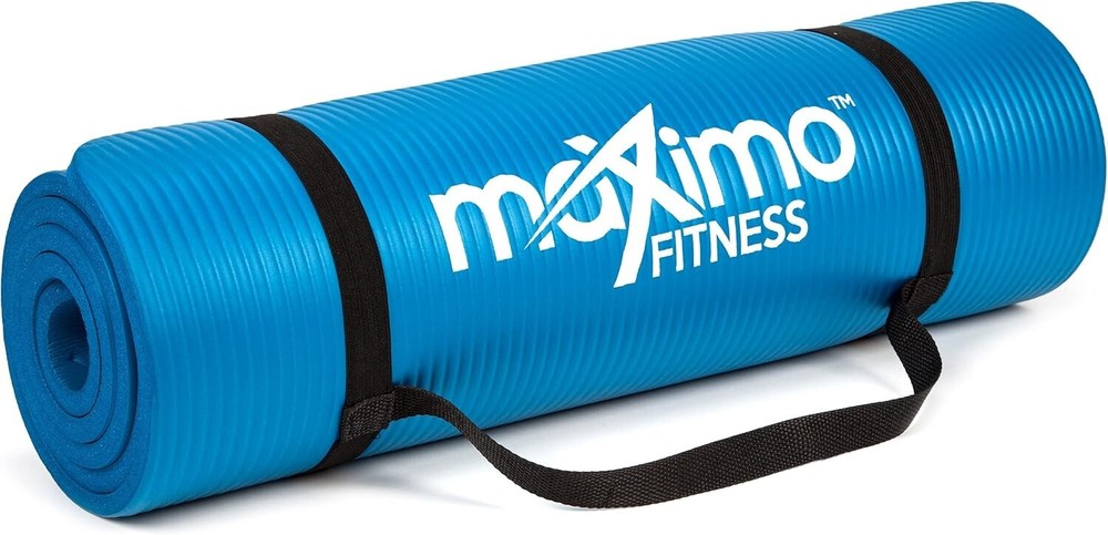 Maximo Yoga Fitness Mat Extra Thick Multipurpose Workout Mat (72 x 24) Blue