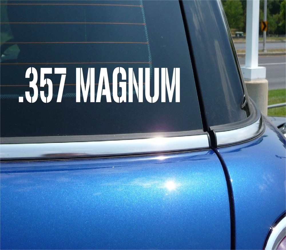 357 Magnum Vinyl Decal Sticker for Ammo Can Bullet Box Rifle Car Shell Caliber  