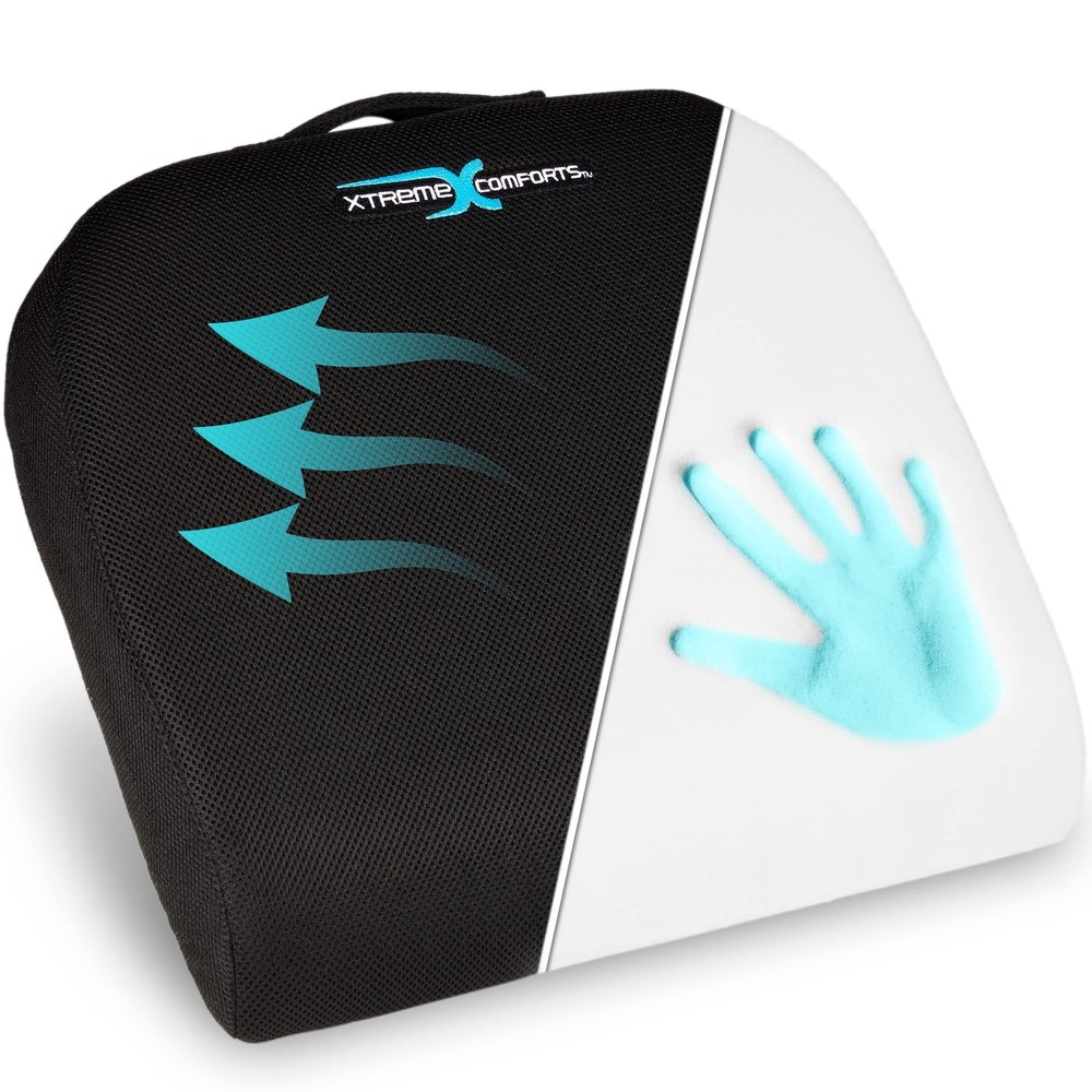 Seat Cushion, Office Chair Cushions - Pack of 1 Padded Foam Cushion w/Handle ...