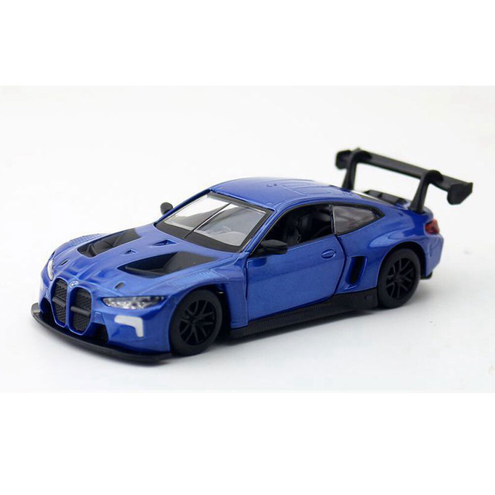 2022 BMW M4 GT3 Blue Diecast Metal Pull Back Model Car 1/44 Scale