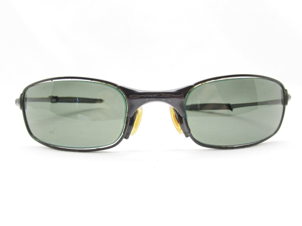 OAKLEY SILVER SPORTS WRAP METAL RECTANGULAR EYEGLASSES FRAMES 52-155 117482