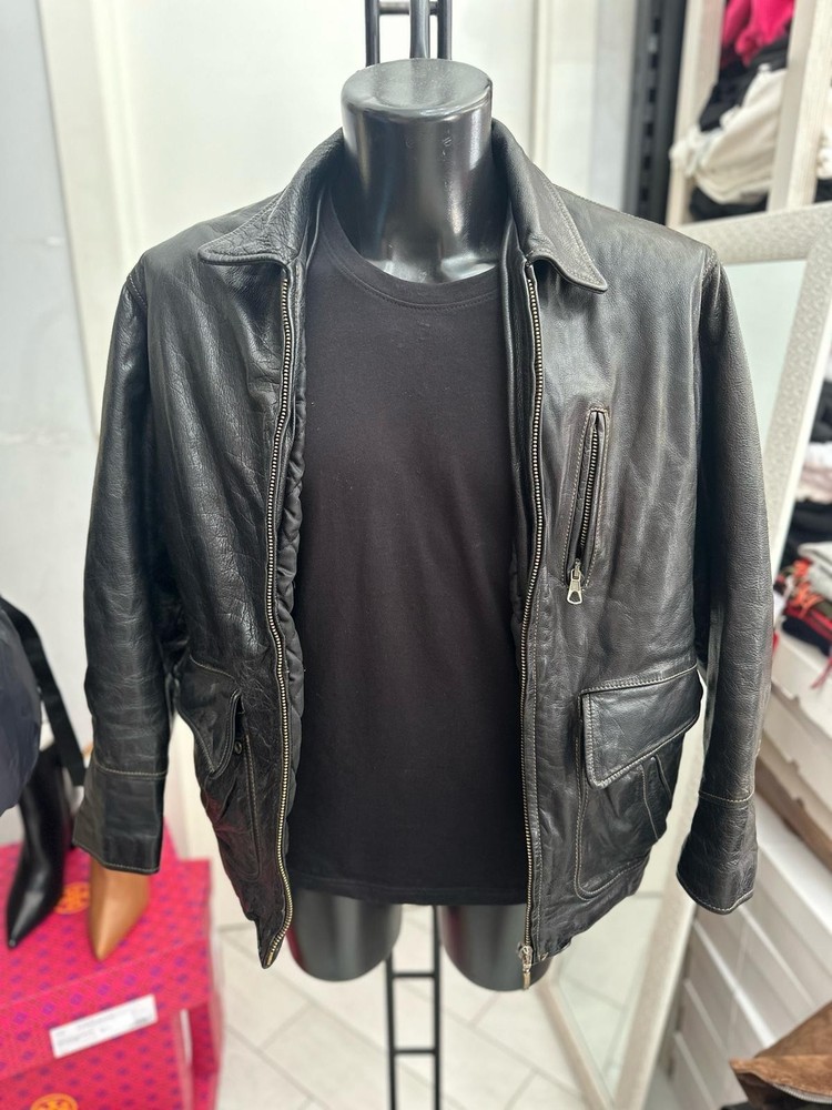 Douglas Men's Leather Jacket Size M Black LLV1866