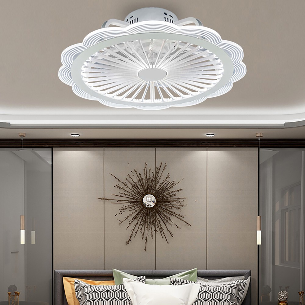 Modern Dimmable LED Ceiling Fan Light with Remote Control