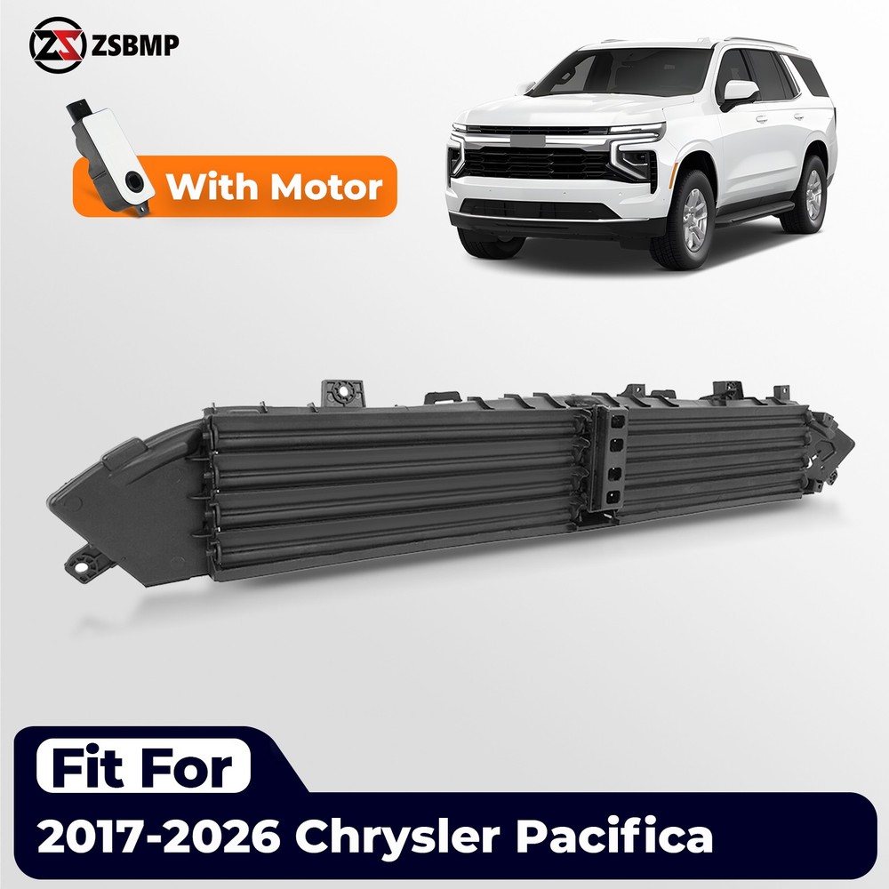 Front Active Grille Shutter With Motor For 2017-2026 Chrysler Pacifica