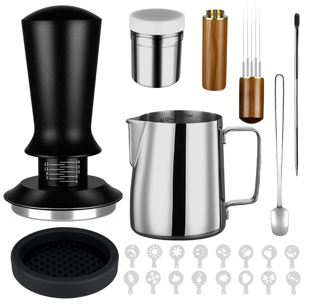 23Pcs Espresso , 51mm Coffee Espresso Tamper Kit, Espresso Machine Set, with ...