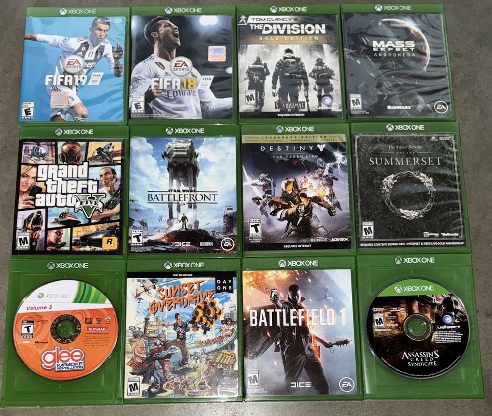 Xbox One Game Lot of 12 Video Games - Pre-Owned