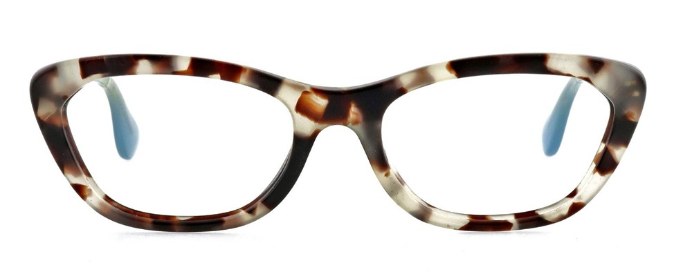 Prada VPR08Q 52mm Spotted Beige Havana Blue Eyeglass Frames Made in Italy