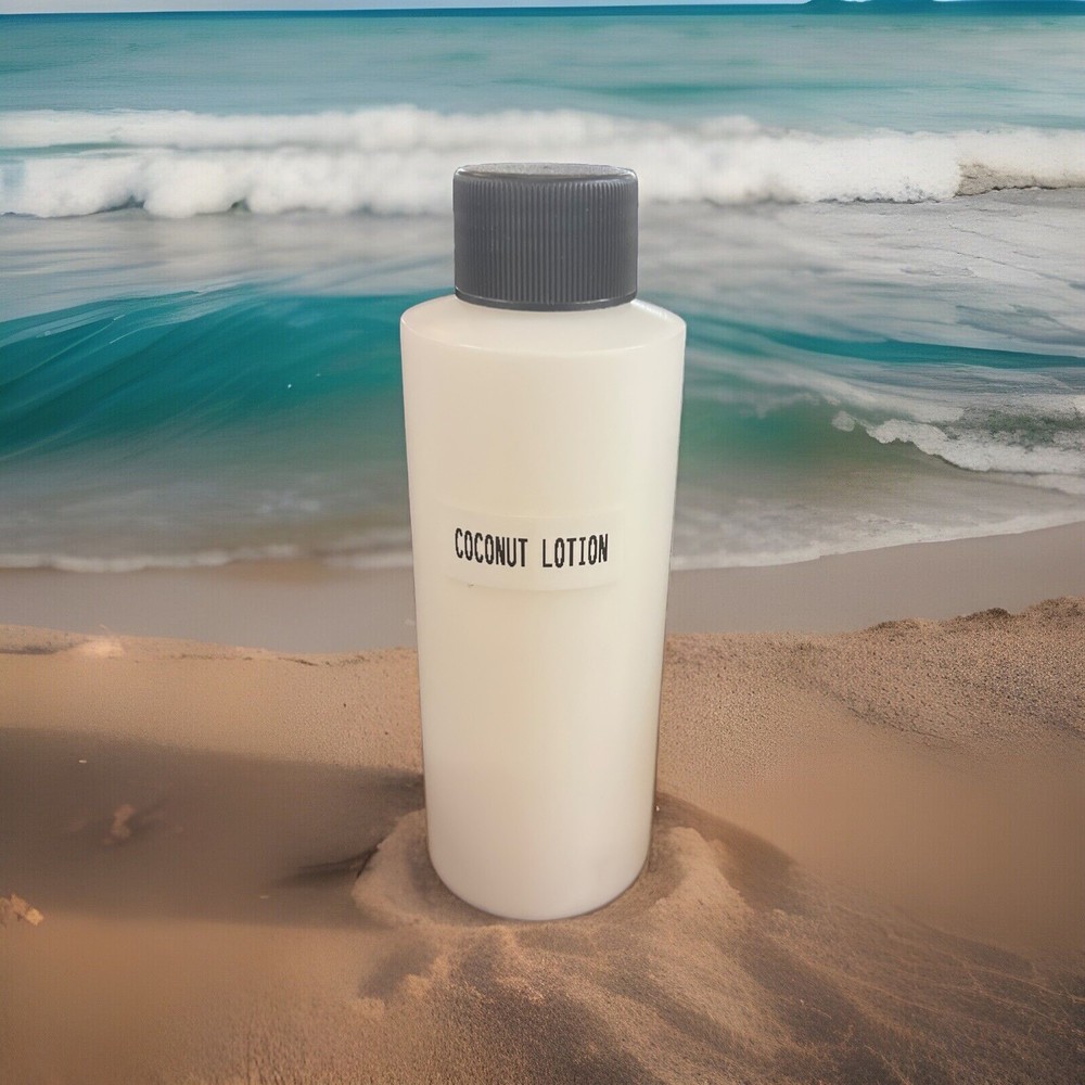 Organic Coconut Lotion 4oz with Pure Shea Butter for Deep Hydration