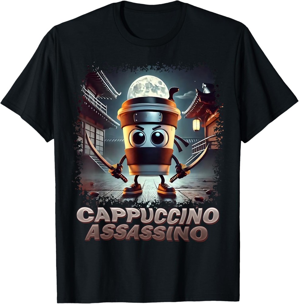 Cappuccino Assassino Italian Brainrot Meme T-Shirt