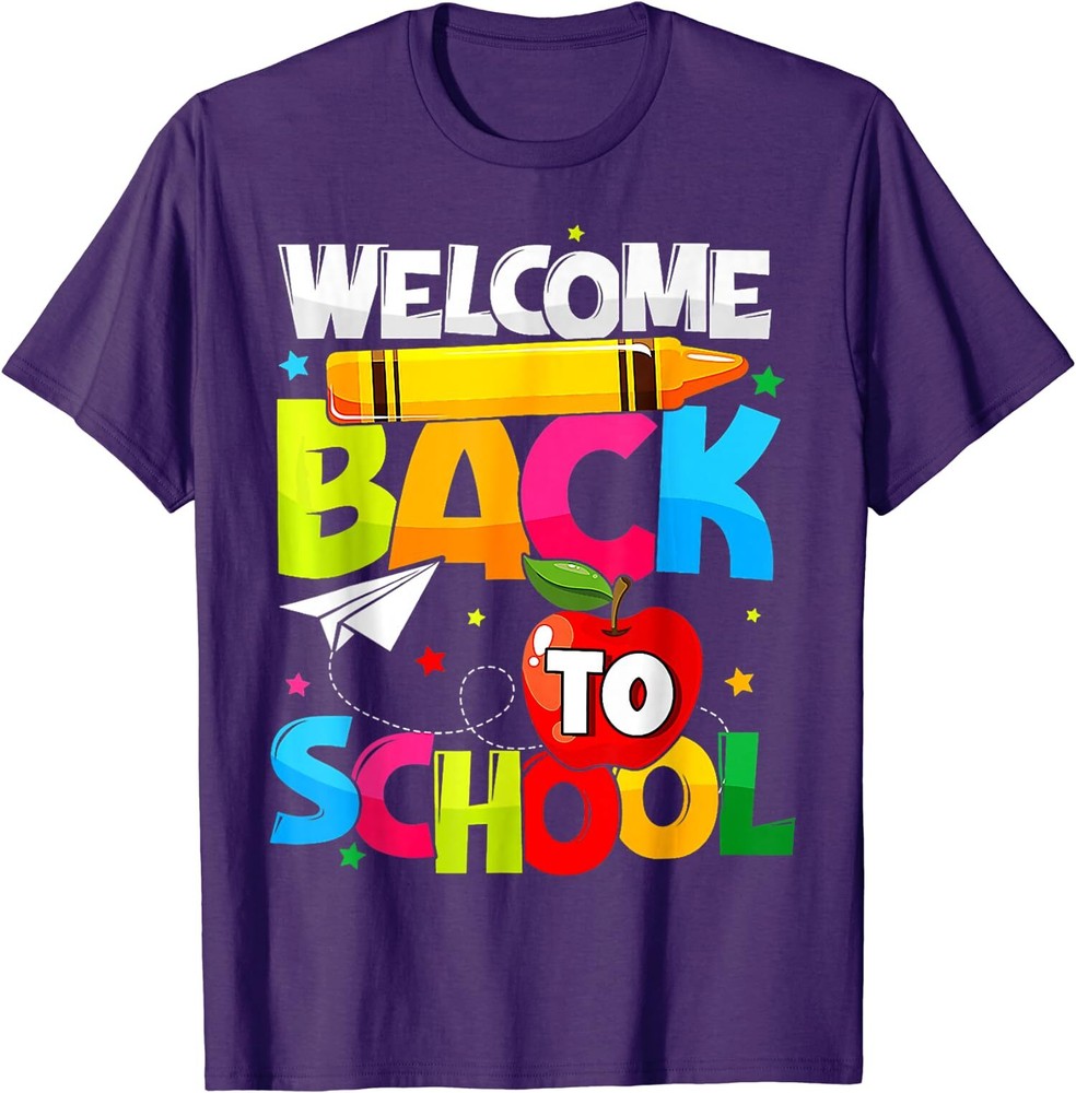 Welcome Back To School First Day Of School Teachers Unisex T-Shirt-image