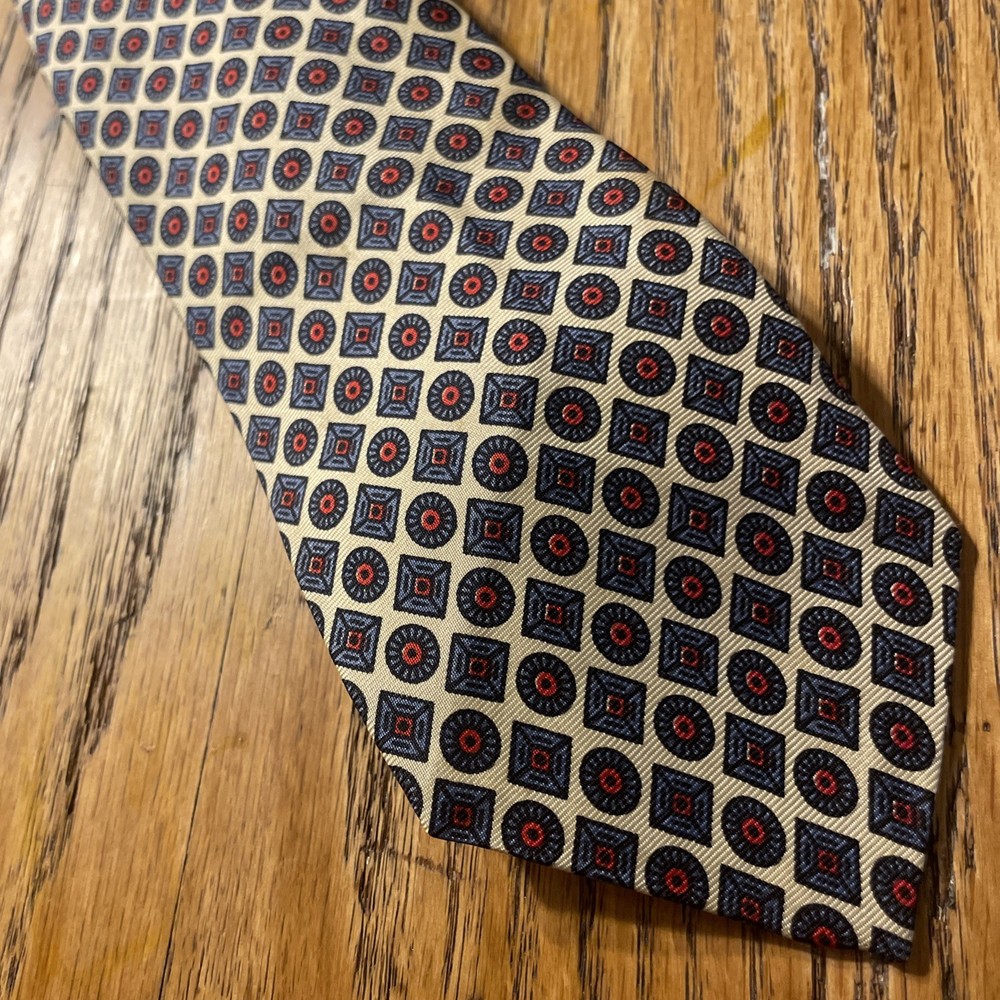 Vintage EUC Savile Row For Abraham & Straus Silk Foulard Tie Semi Skinny