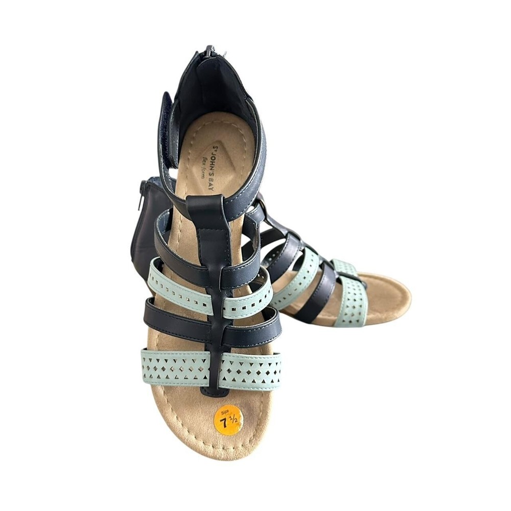 St John’s Bay's on-trend two-tone gladiator styling meets supreme comfort and ad