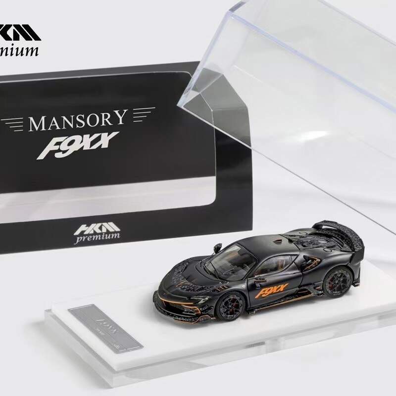 HKM 1:64 Mansory F9XX Ferrari SF90 Hardtop Alloy Model Car Black
