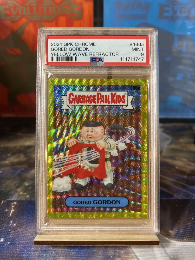 2021 GPK Chrome Gored Gordon Yellow Wave Refractor /275 PSA 9 Gem Mint