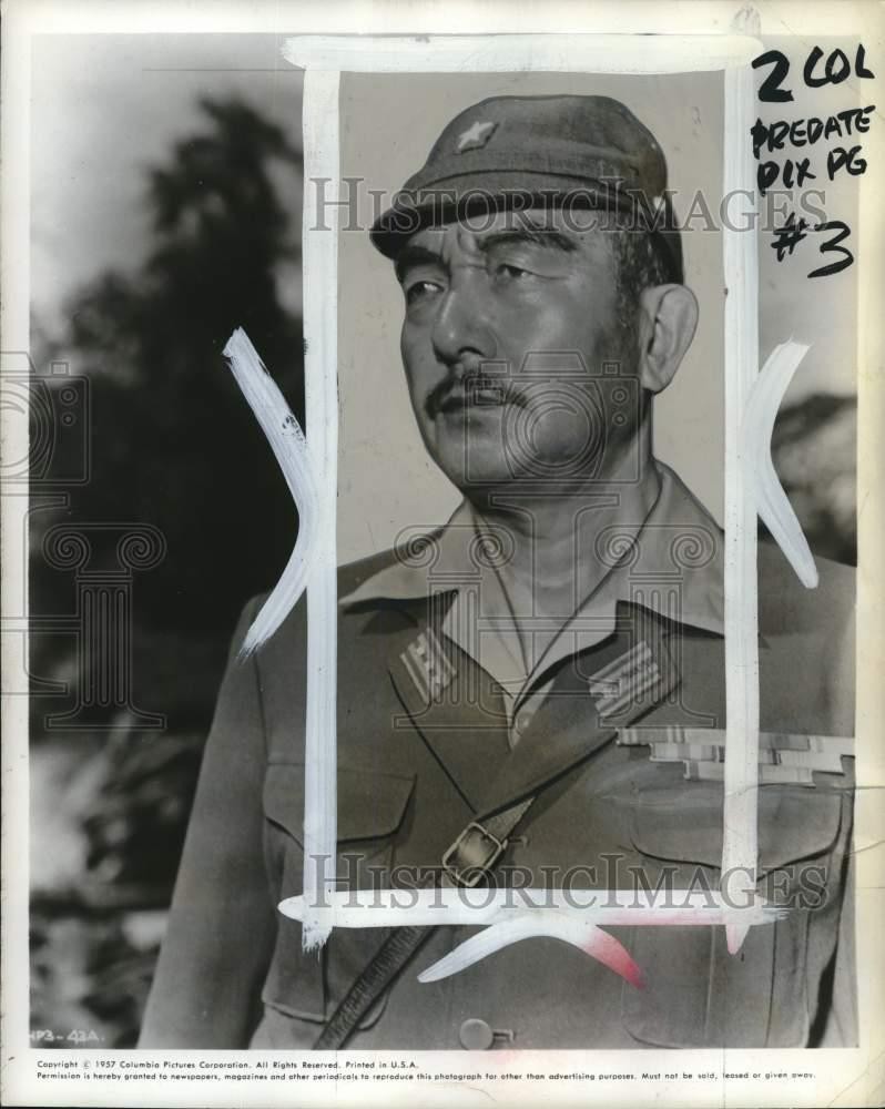 1957 Press Photo Actor Sessue Hayakawa in 