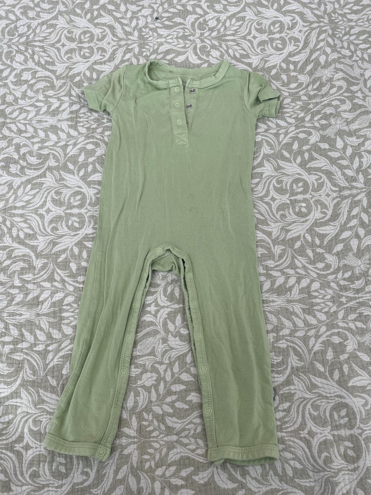 Kyte Baby Pajamas Unisex 6-12M Light Green Snap Footless Bamboo Casual
