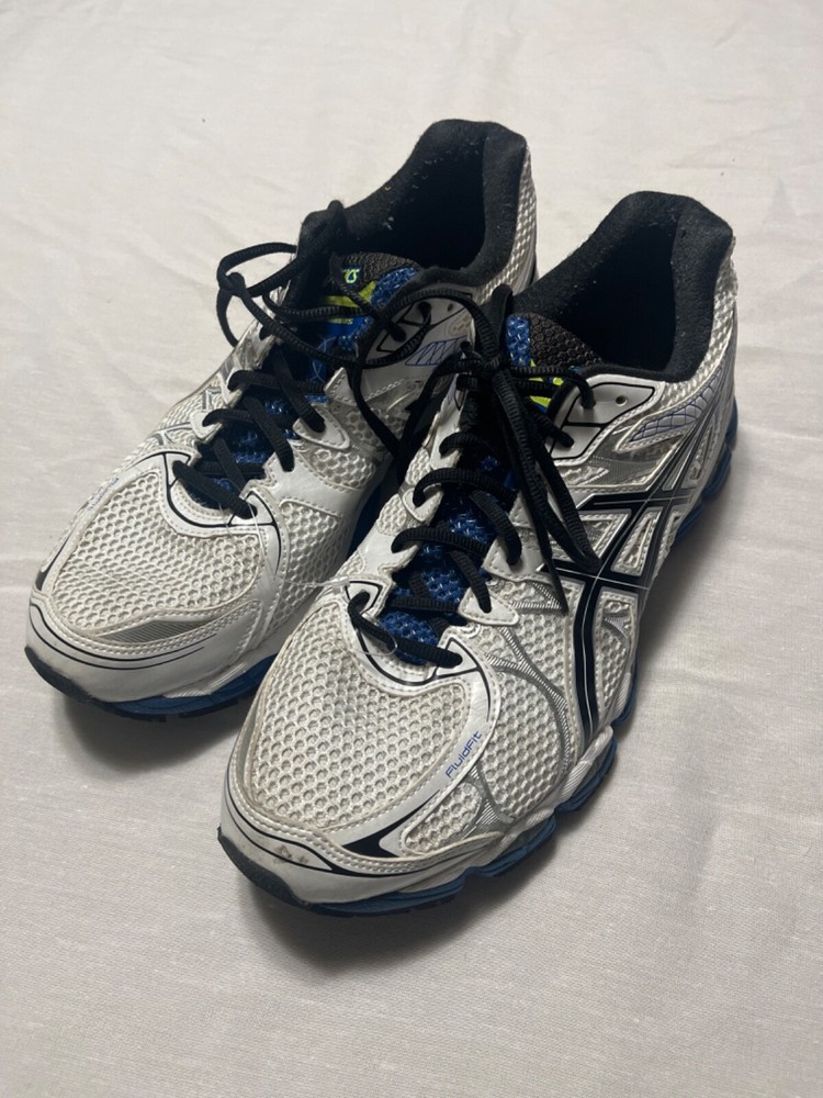 Asics Gel Nimbus 16 T437N Men Size US 10.5 4E White Black Blue Running Shoes D6