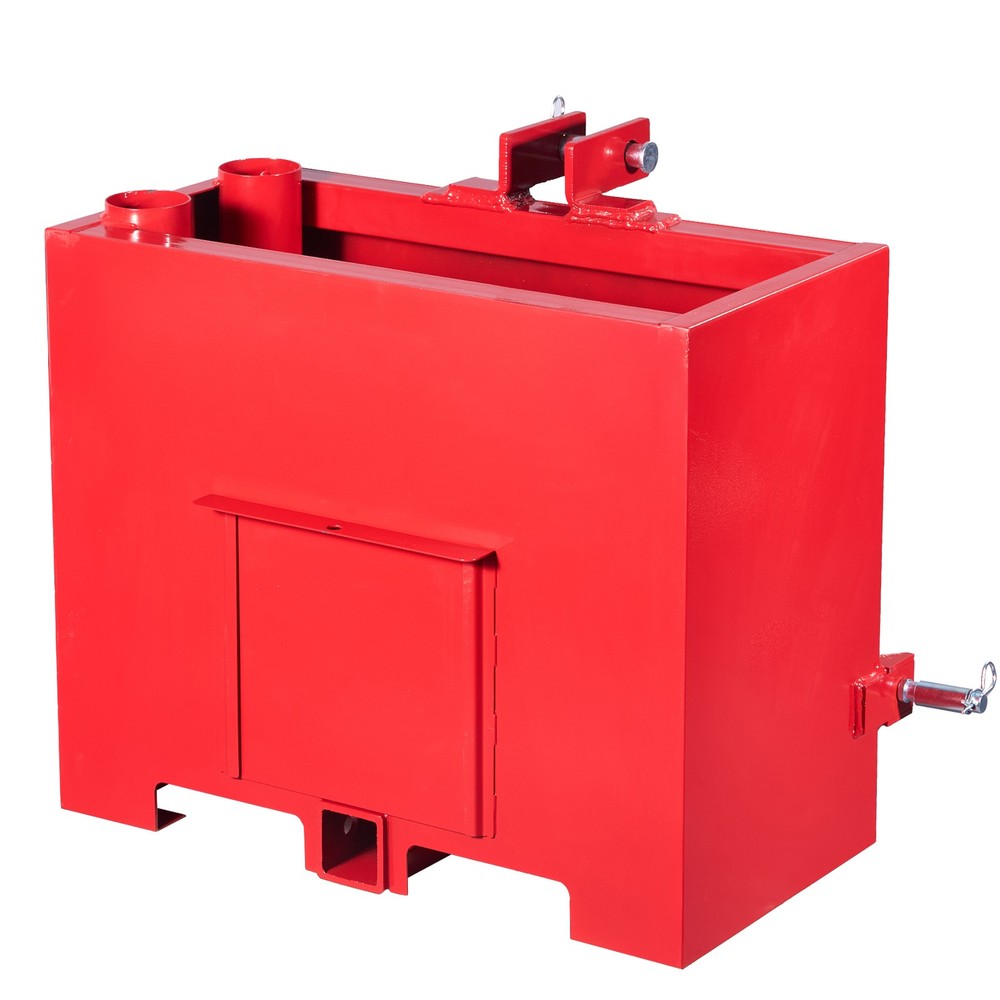 Ballast Box 3 Point Category 1 Tractor Quick Tach Hitch Counterweight Red