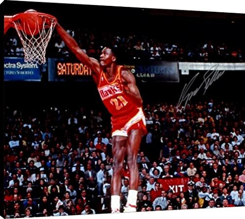 Dominique Wilkins Acrylic Wall Art - Human Highlight Reel Dunking