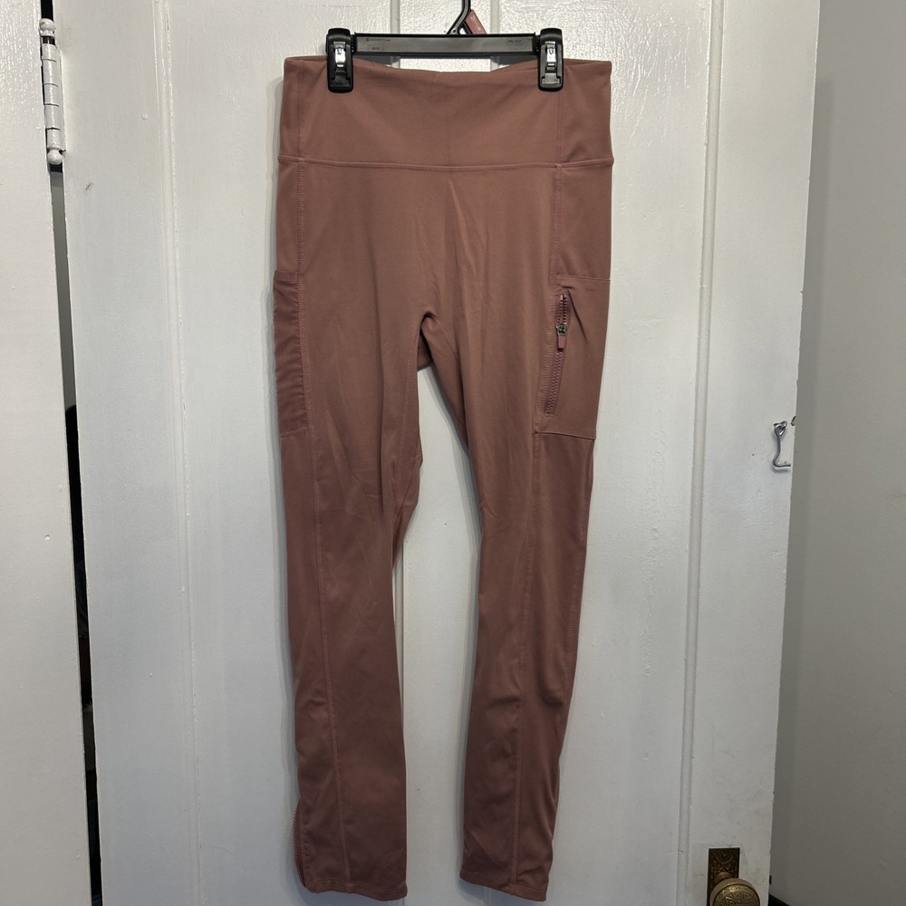 Fabletics Motion 365 Pink Yoga Pants Large Size with Multiple Pockets