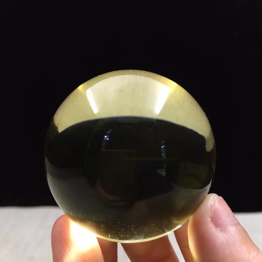 47mm AAA+ Natural Citrine Quartz Rainbow Sphere for Reiki Healing 140g