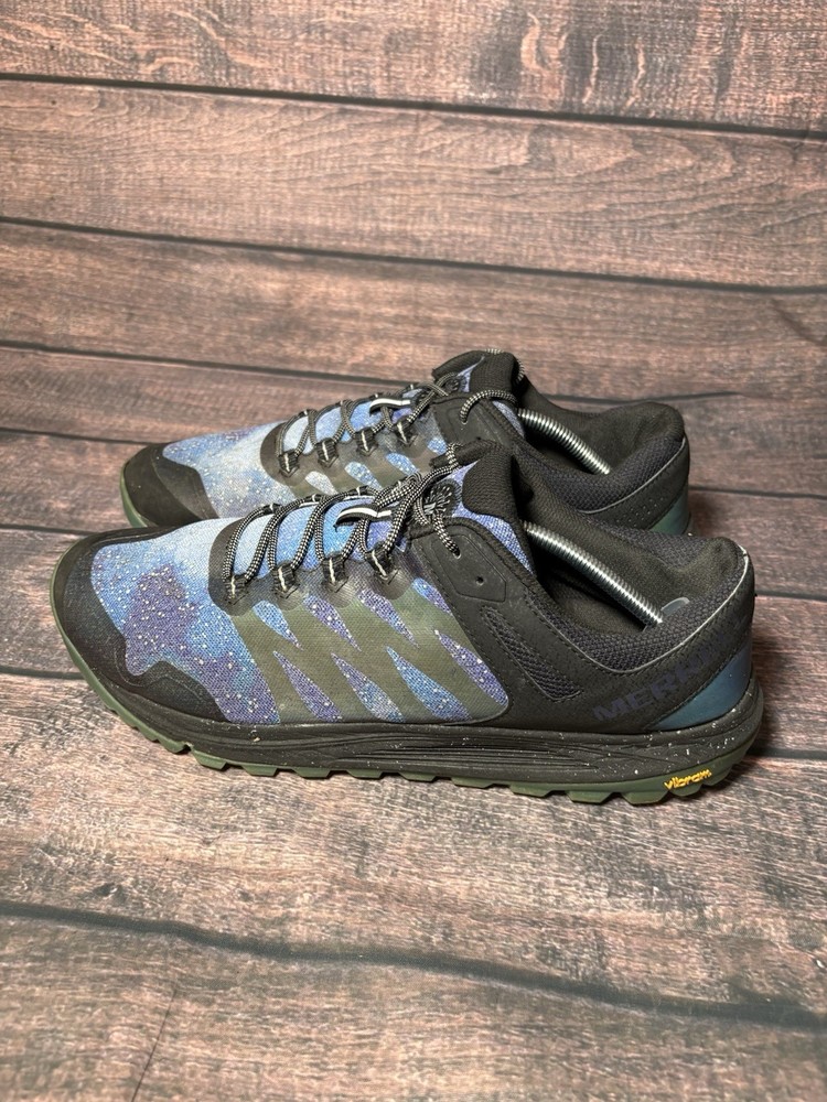 Merrell Mens Nova 2 Galactic Sneaker in Black Night Sky with Vibram Sole