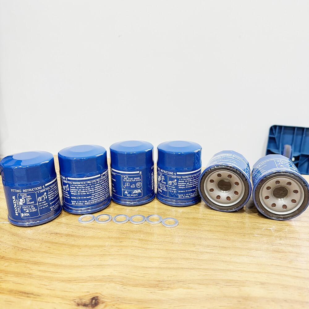 6 New OEM Oil Filters & Gaskets for Honda Acura 15400-RTA-003