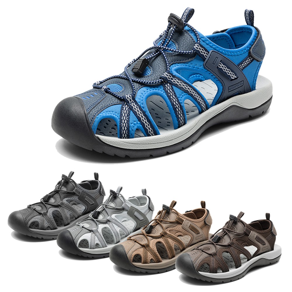Men Quick-Dry Hiking Sandals with Arch Support for Outdoor Adventures