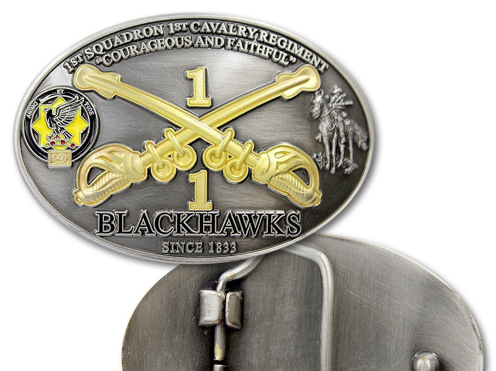 BLACKHAWKS 1ST CAVALRY REGIMENT  TWO TONE    3