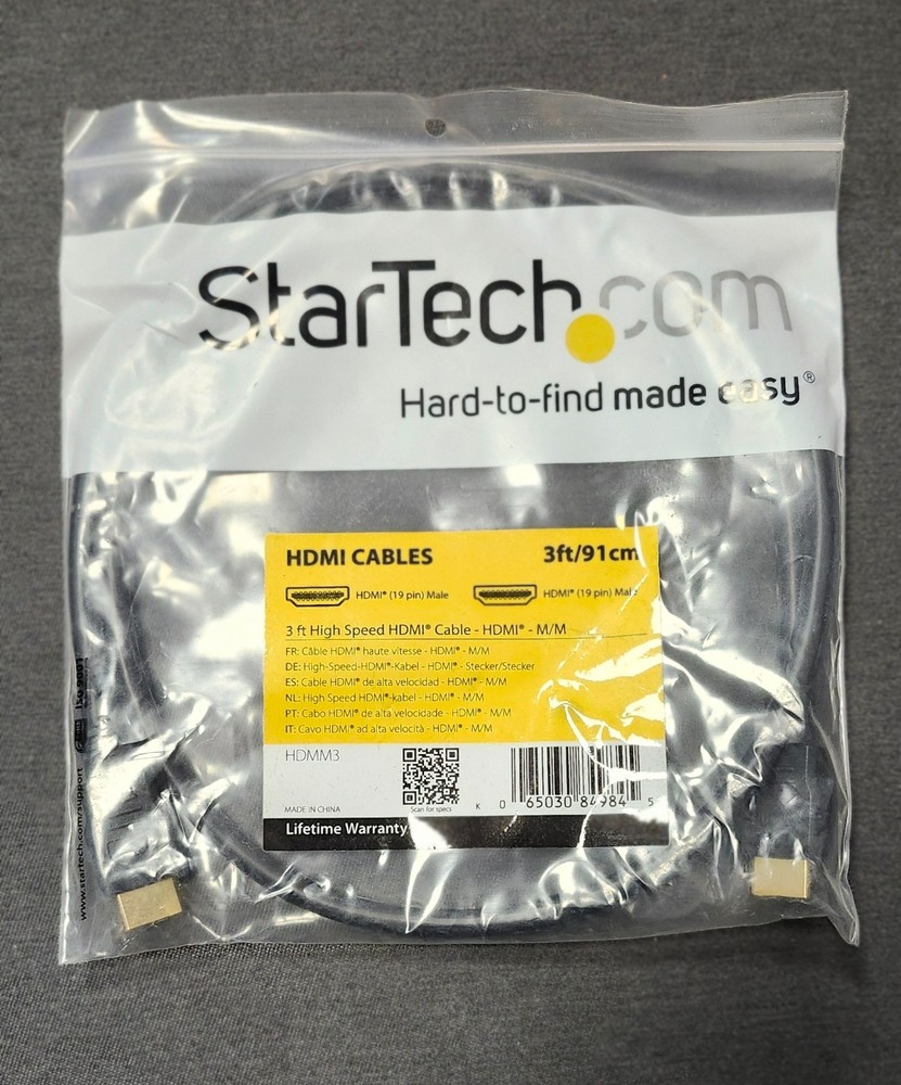 StarTech 3 ft High Speed HDMI Cable - Male to Male - Brand New