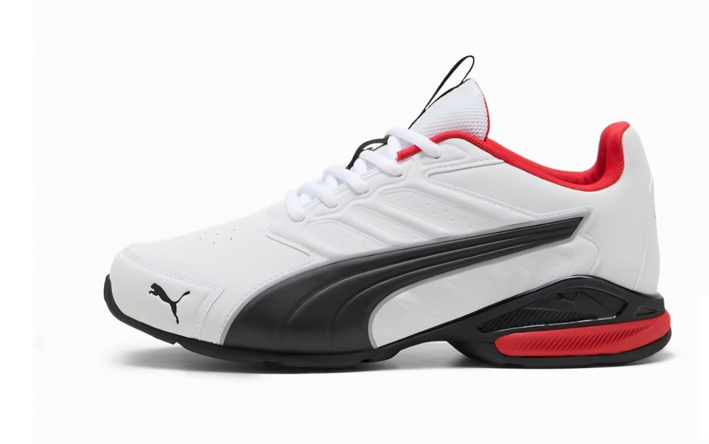 PUMA Men's Tazon 6 FM Sneakers Size 8.5 US 41 EUR White Red Black