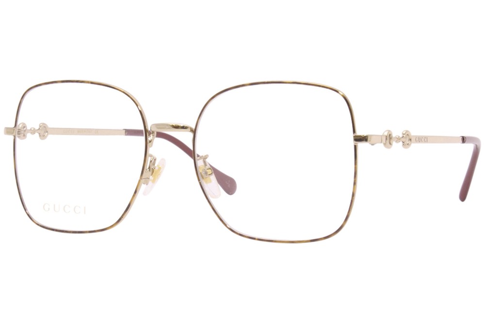 Gucci GG0883OA 002 Gold Square Optical Frame for Women 55mm Full Rim