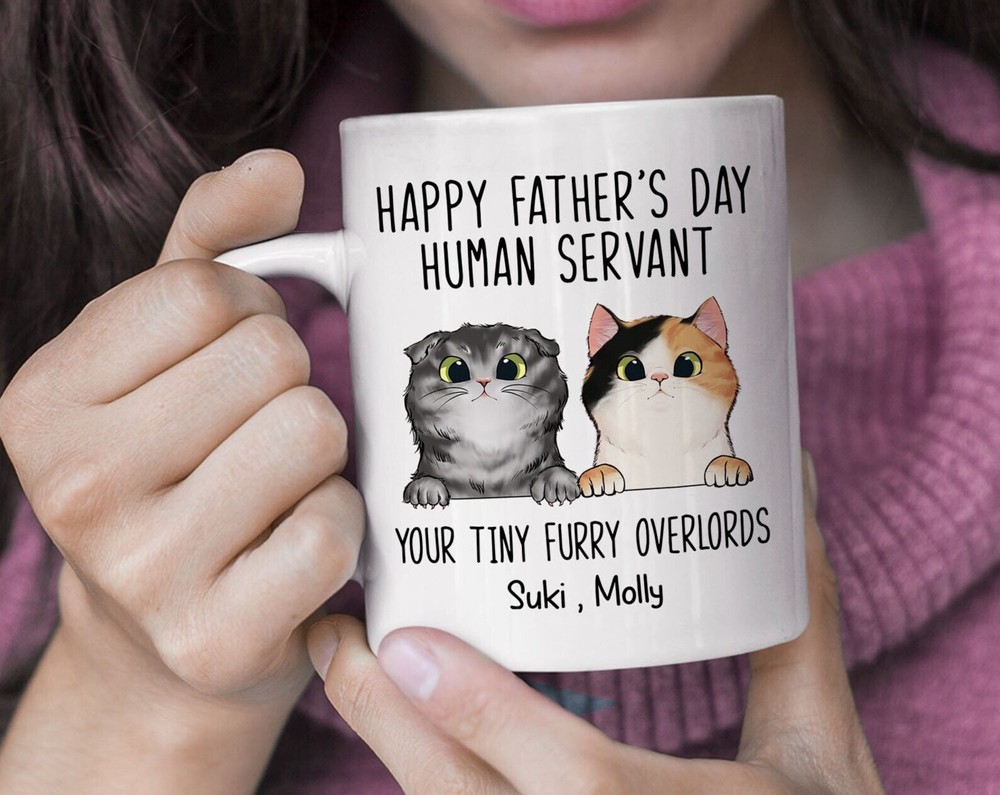 Personalized Cat Dad Mug Cat Dad Gifts Fathers Day Gifts Cat Lovers Giftsfunny C