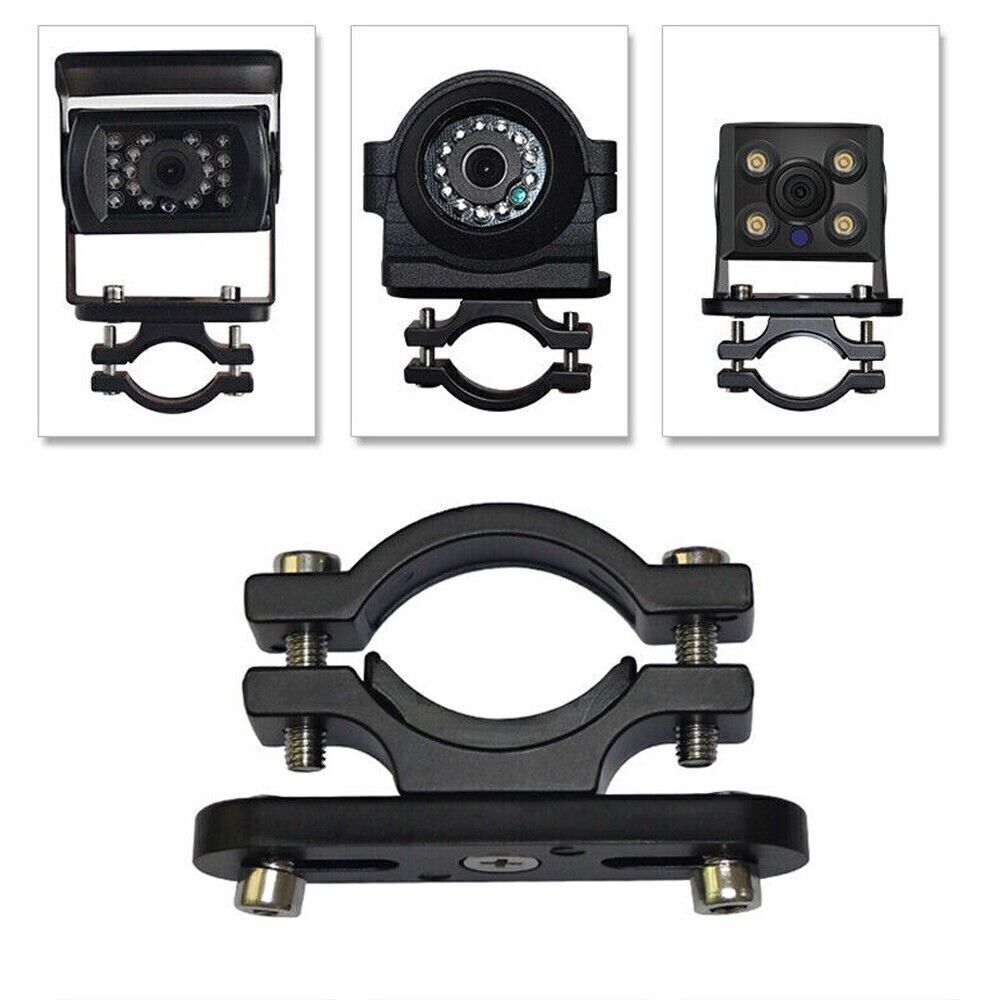 1Set 360° Rotate Car Side Mirror Camera Mounting Bracket Spotlight Frame Black