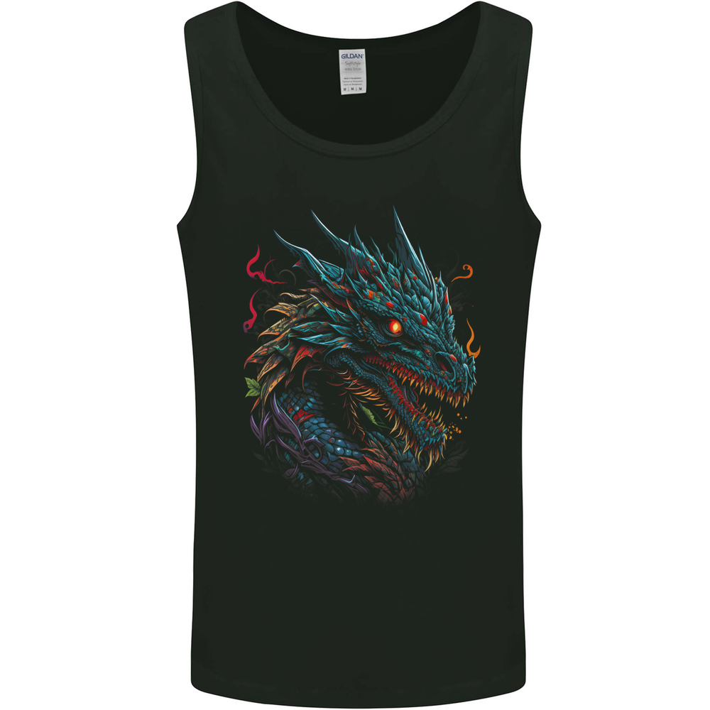 Mythical Dragon Fantasy Mens Vest Tank Top