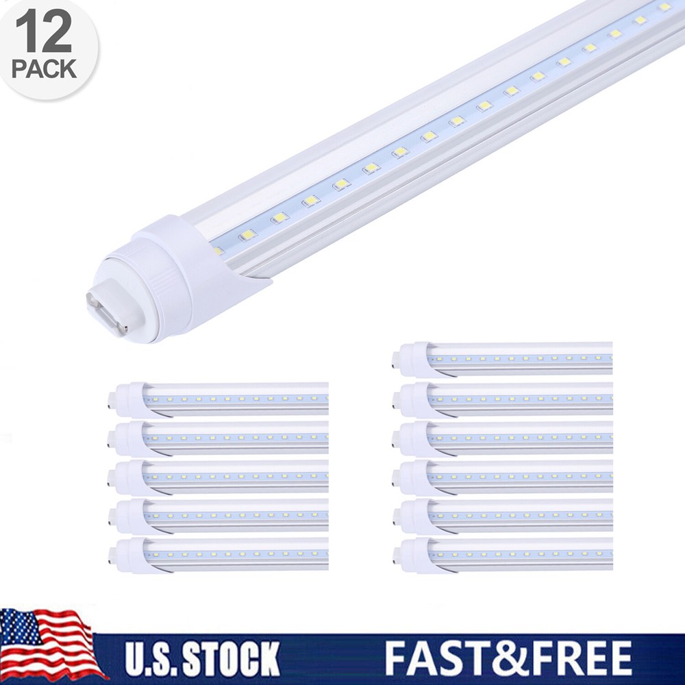 12Pack 8 Foot Led Shop Lights 45W HO Base T8 Rotatable 8FT R17D Led Tube Light