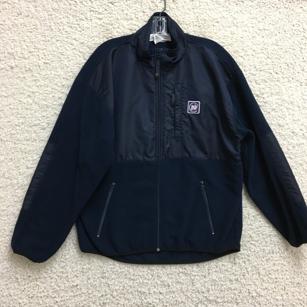 VINTAGE Nautica Competition Jacket Large Adult Blue Full Zip Pocket Mens L 90s