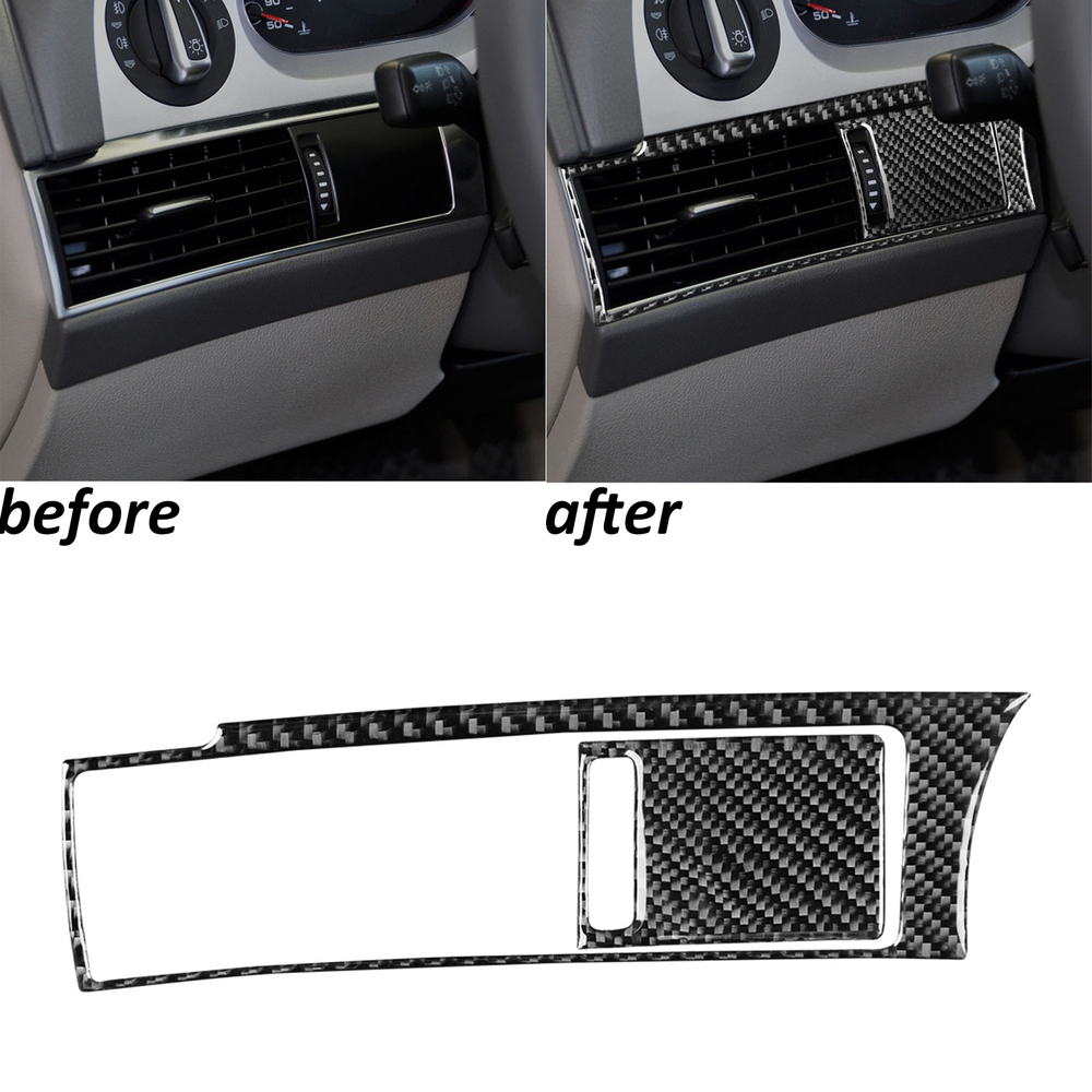 Real Carbon Fiber Driver Side Air Vent Outlet Panel Trim For Audi A6 S6 C6 05-11