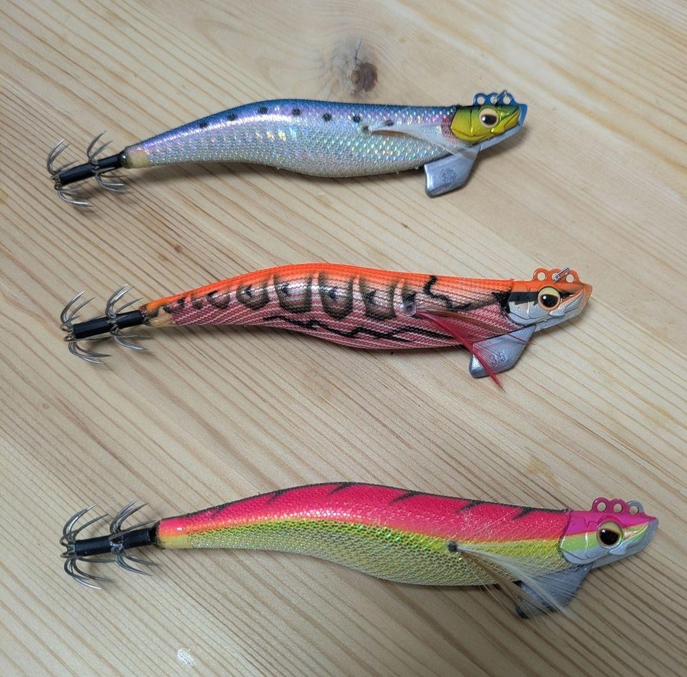 Evergreen 3.5 Squid Jig Set of 3 Eging Fishing Lures