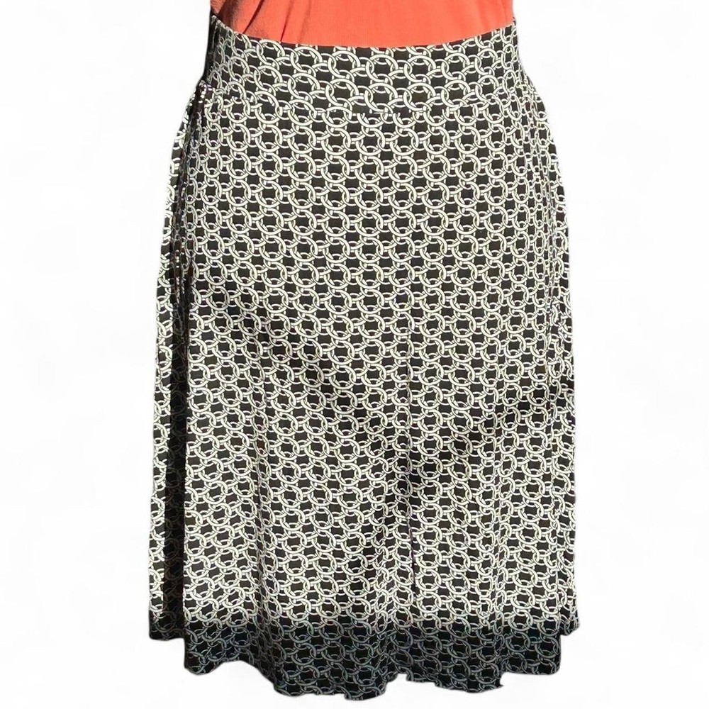 Women’s 6/36 Tom Tailor Black and White Circle Skirt A-Line Stretch Knee Length