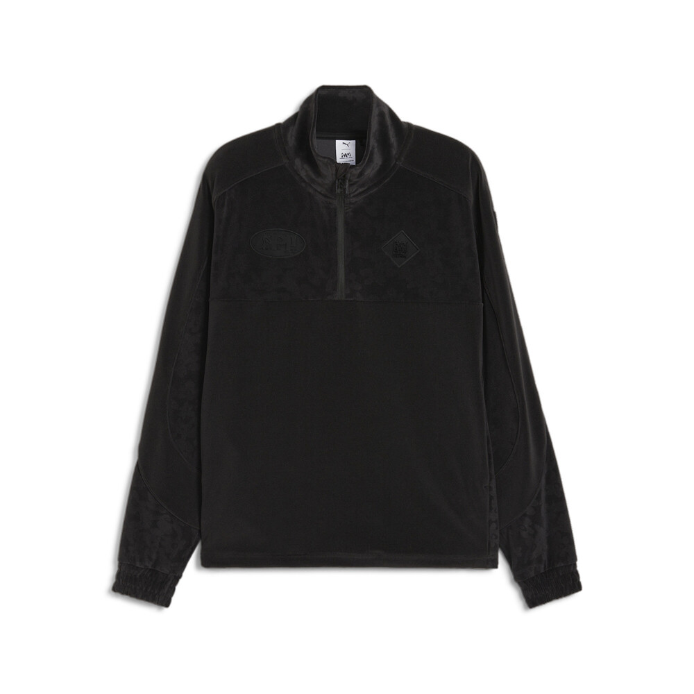Puma P.A.M. X Velour Half Zip Pullover Sweatshirt Mens Black  62268201