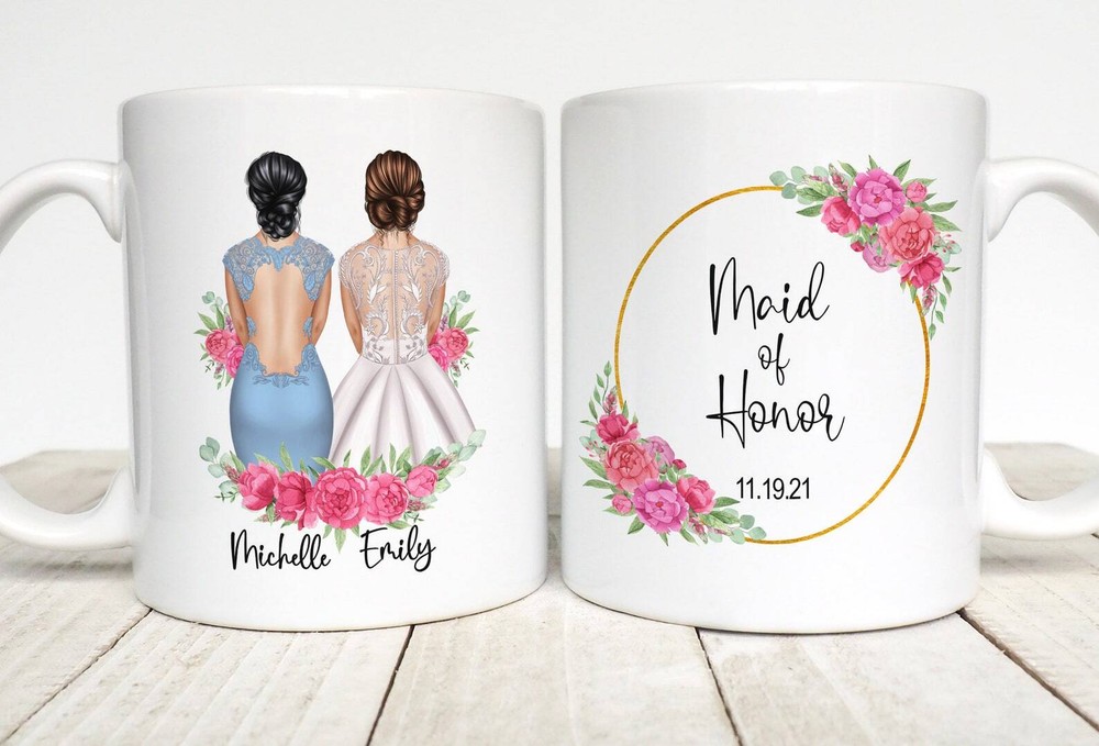 Custom Maid Of Honor Mug Bride Gift To Maid Of Honor Wedding Party Keepsake