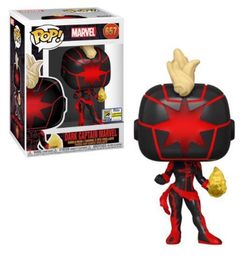 Funko POP! Marvel: Dark Captain Marvel (2020 SDCC)(Damaged Box) #657