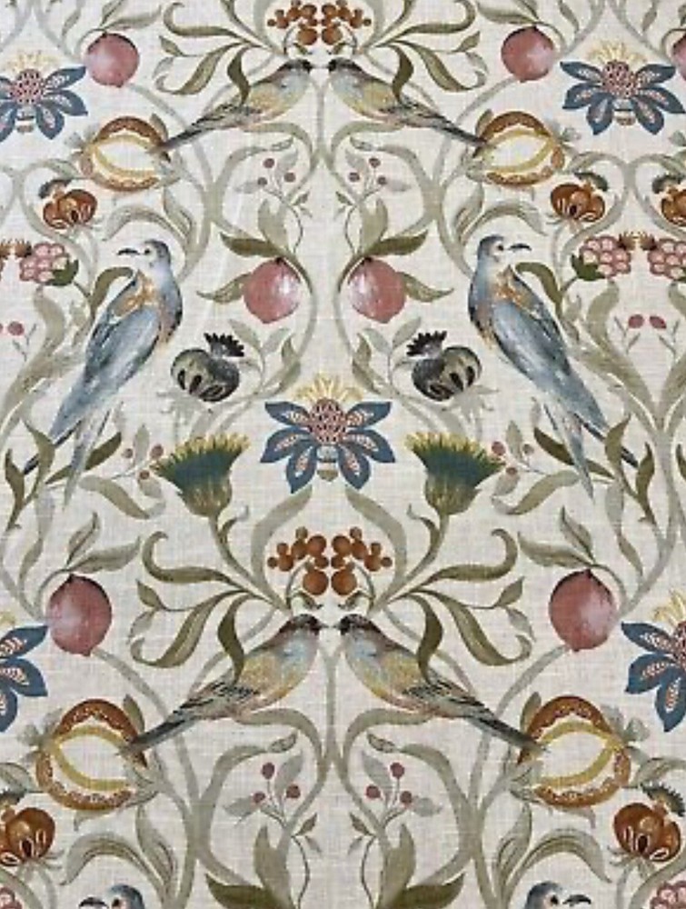 EDINBURGH WEAVERS FABRIC Song Bird COLOUR: Stone  300 cm x 140cm