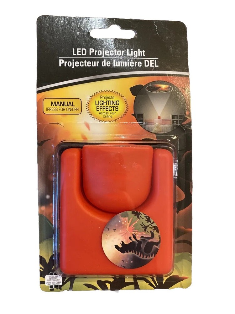 LED Projector Light: Dinosaur Volcano Night Light (Battery Powered, Mini)
