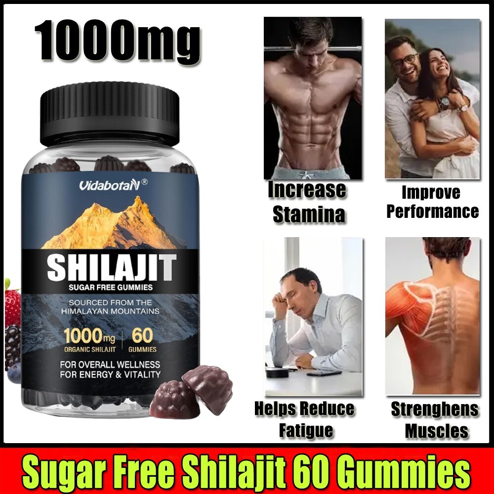 Organic Himalayan Shilajit Gummies for Energy Boost, 1000 mg Fulvic Acid