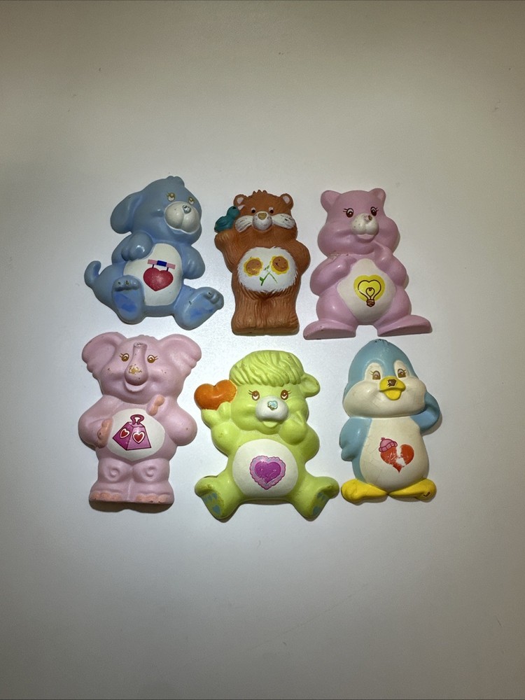 Vintage Care Bears Magnets Lot of 6 1980s Refrigerator Magnets Funshine Friend