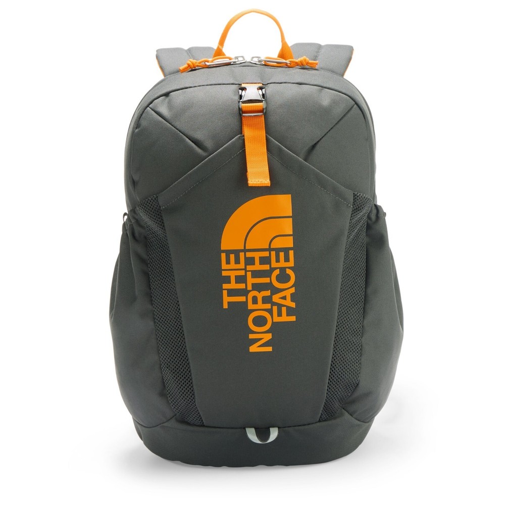 The North Face Kids Mini Recon Backpack in Asphalt Grey & Cone Orange