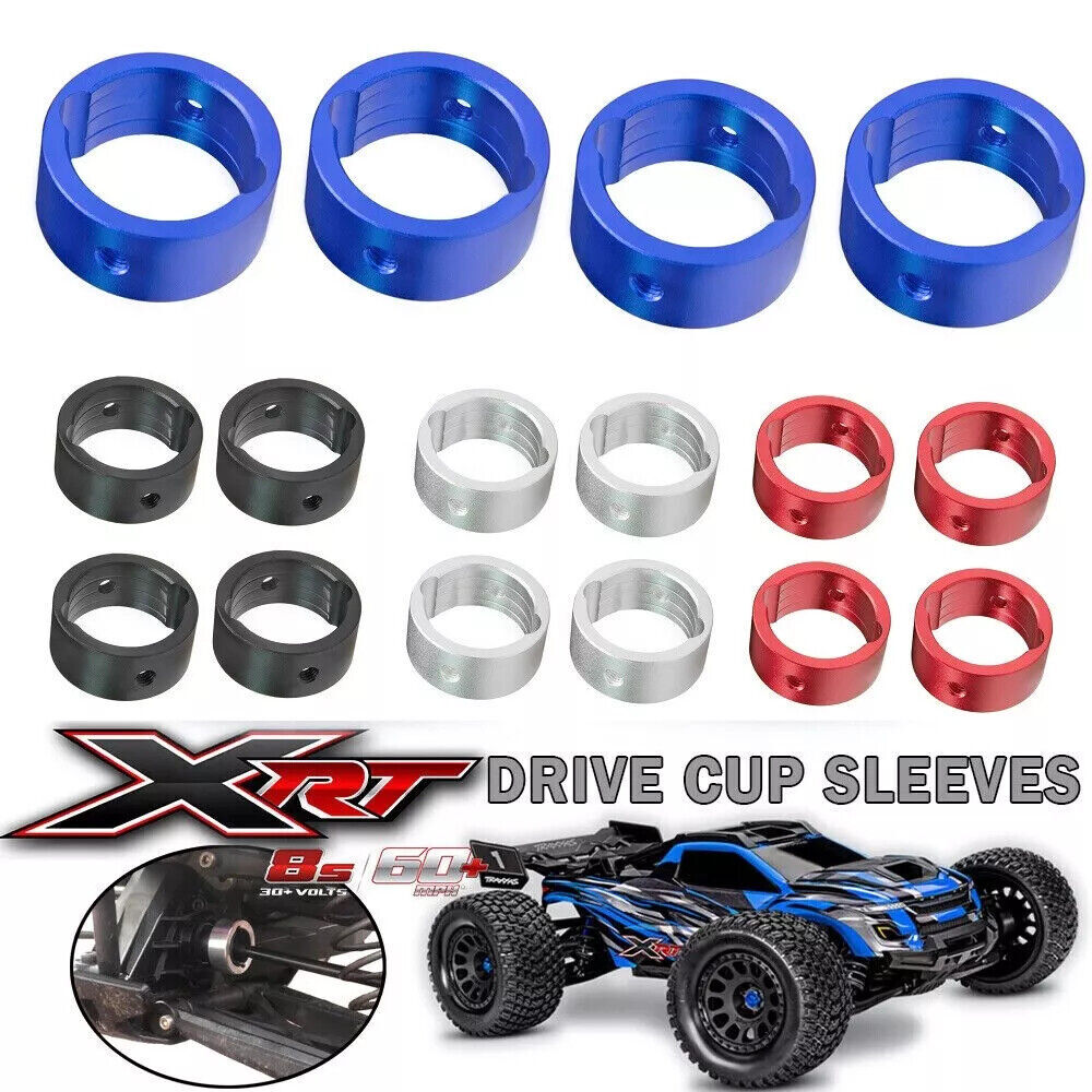 For Traxxas 1/5 X-MAXX XMAXX 6S XRT 8S 4Pcs Aluminum Drive Cup Sleevs Set Upgrad