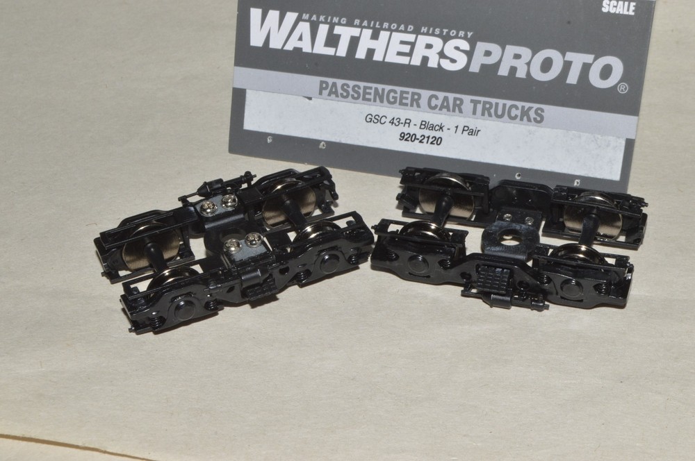 HO scale Walthers Proto 2120 GSC 43-R passenger car trucks Challenger type